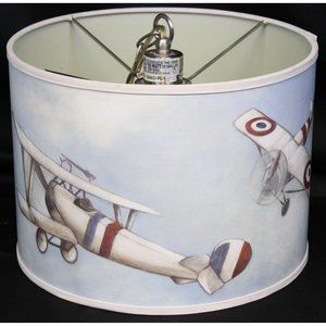 WW1 Fighter Jet Lamp Shade Ceiling Fixture Hanging Planes Aircraft Aviation War